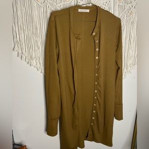 We the Free - long mustard buttoned long cardigan